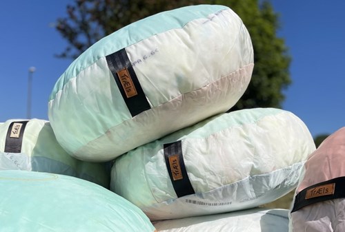 Airbags i genbrugsmateriale