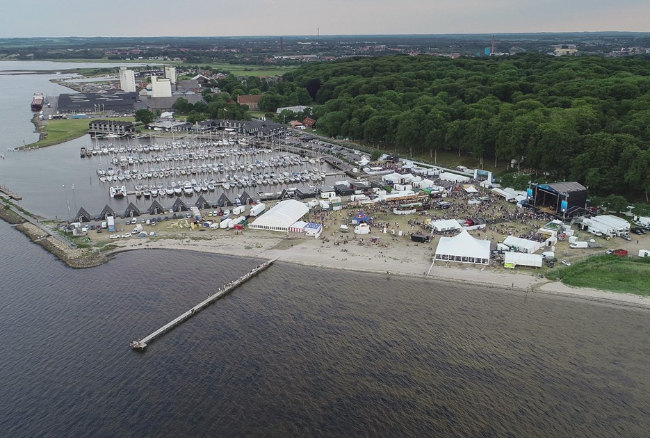 Dronefoto af Skive Festival